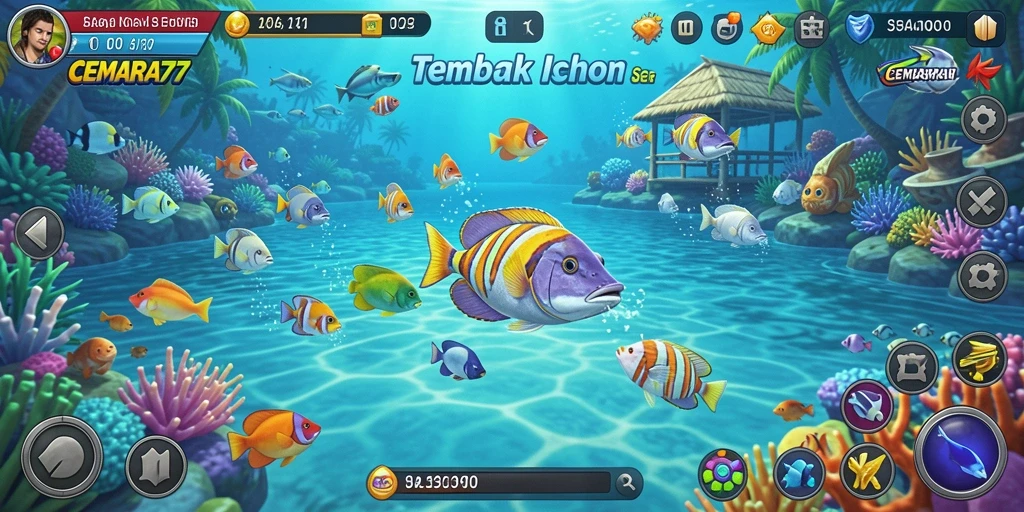 Tangkapan layar CEMARA77 menampilkan aksi tembak ikan yang mendebarkan.