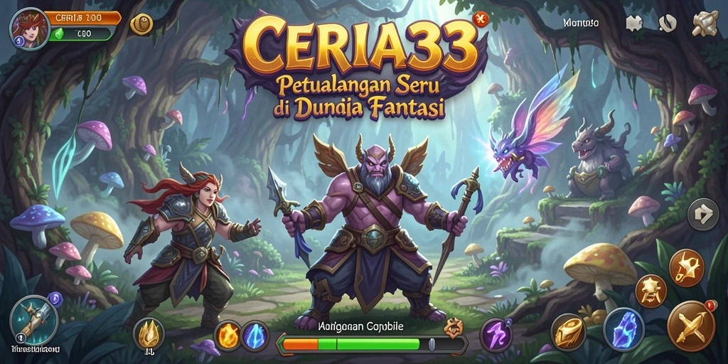 Screenshot gameplay CERIA33 menampilkan petualangan seru dan dunia yang luas.