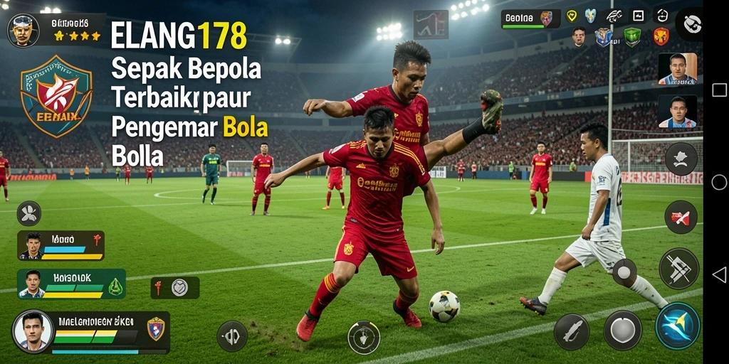 Tampilan gameplay ELANG178 yang menggugah semangat sepak bola.
