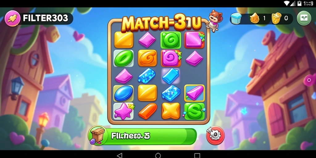 Tampilan gameplay seru dan penuh warna di FILTER303.