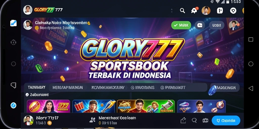Tampilan antarmuka GLORY777 saat bermain taruhan olahraga.
