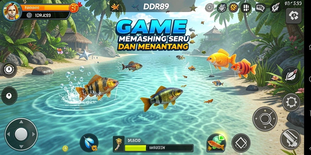 Screenshot gameplay IDR89 menampilkan aksi memancing yang seru.