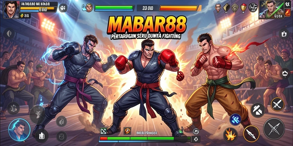 Tampilan menarik dari gameplay MABAR88 dalam pertarungan Fighting.