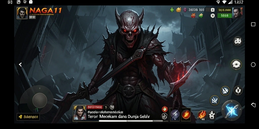Tangkapan layar permainan NAGA11 menunjukkan suasana mencekam dan gameplay yang menegangkan.