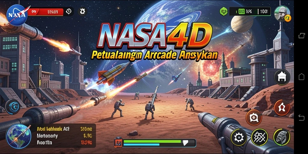Tampilan gameplay NASA4D yang berwarna dan seru.