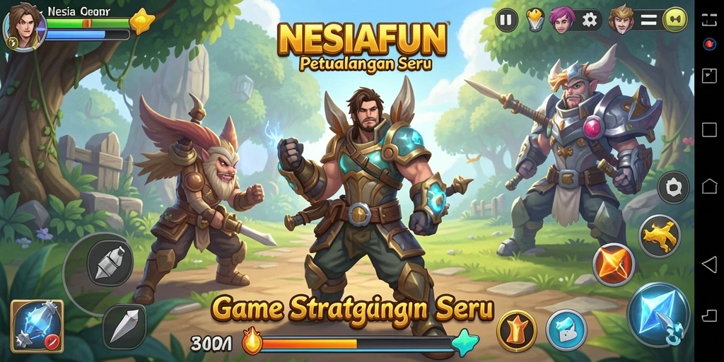 Tampilan gameplay seru di dunia strategis NESIAFUN.