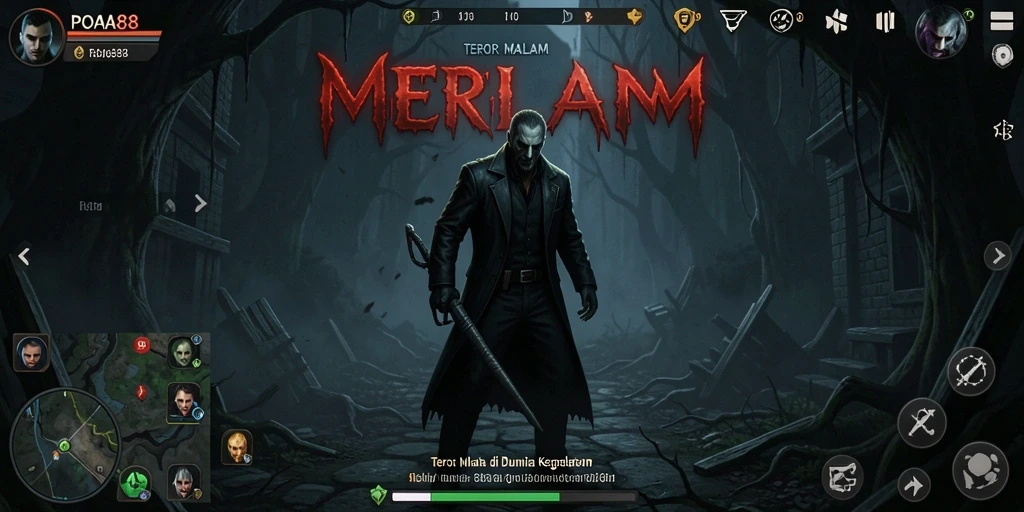 Screenshot menampilkan suasana mencekam dalam gameplay POA88.