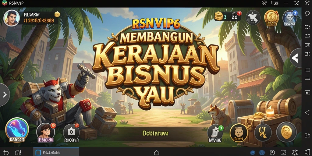 Screenshot dari gameplay menarik RSNVIP6 menampilkan aktivitas bisnis yang dinamis.