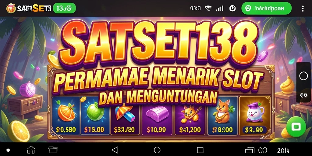 Tampilan gameplay menegangkan di SATSET138 dengan berbagai gambar slot yang menarik.