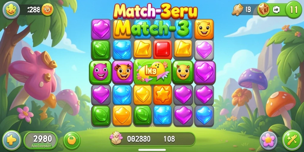 Menampilkan gameplay seru TO288 dalam mencocokkan objek berwarna.