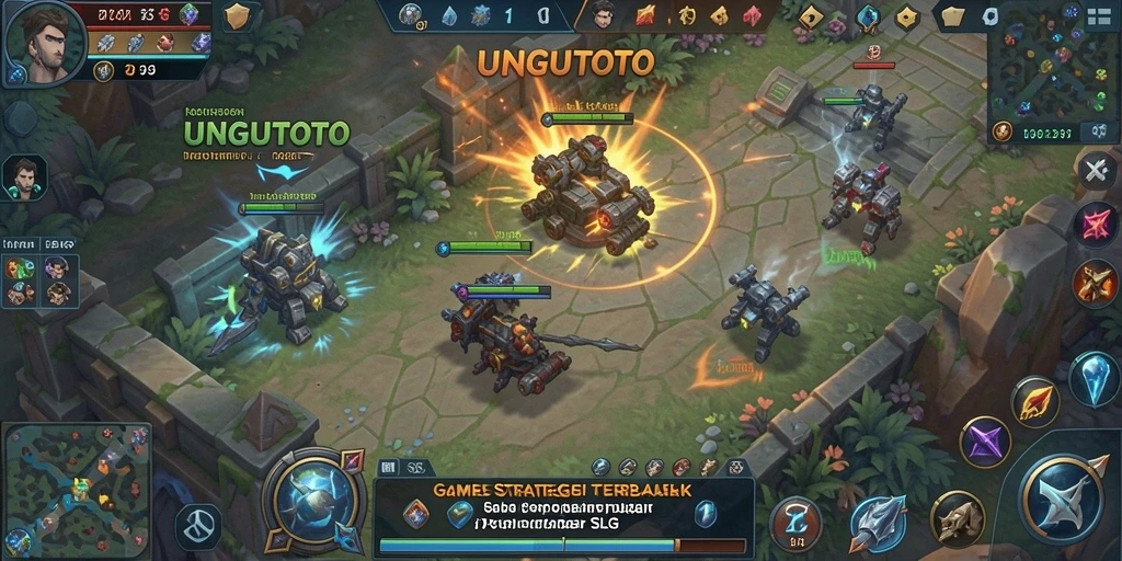 Tangkapan layar gameplay UNGUTOTO dengan unsur strategi mendalam.